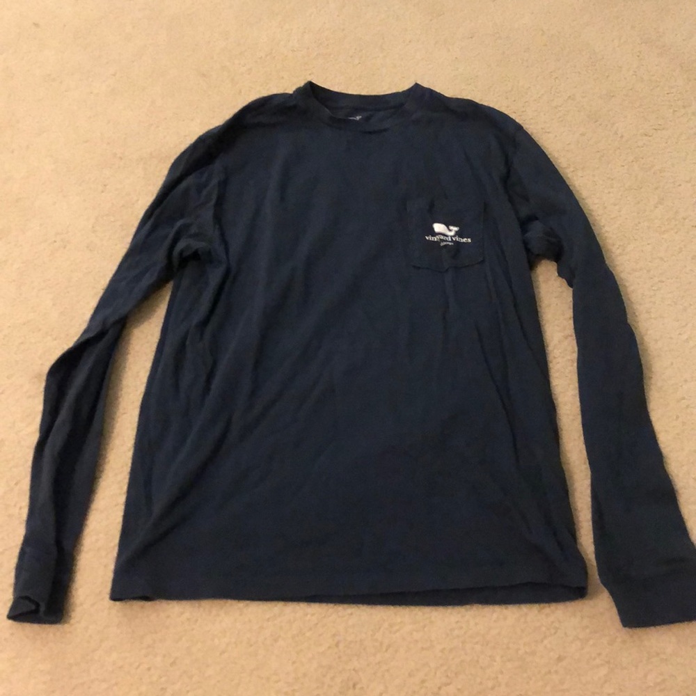 VINEYARD VINES CHICAGO  navy long sleeve tee